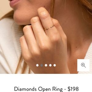 Mejuri Diamonds Open Ring 14k solid YG
